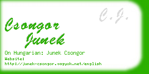 csongor junek business card